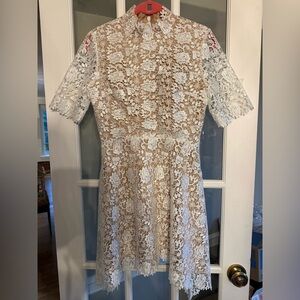 Catherine Deane Size 6 Lace Overlay Mini Dress New Tags Sustainable Formal Prom